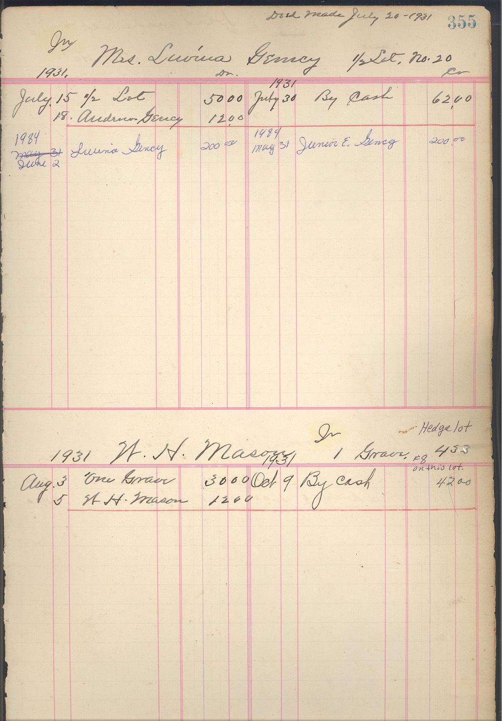 Lot Owner Book 1